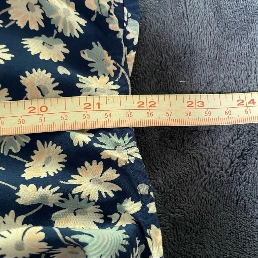 Madewell Blue Novel Tie-Front Top in French Floral Extra Small XS - Picture 9 of 9